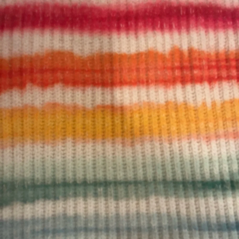 Acne Studios Cream Sweater with Rainbow Stripes - Picture 3 of 7